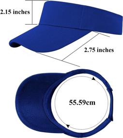 img 3 attached to 🧢 Stylish and Adjustable Cooraby Sports Sun Visor Hats for Unisex Outdoor Protection