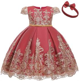 img 1 attached to 🎄 Christmas Wedding Pageant Bridesmaid Girls' Clothing and Dresses by COMISARA