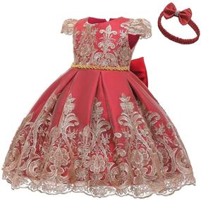 img 2 attached to 🎄 Christmas Wedding Pageant Bridesmaid Girls' Clothing and Dresses by COMISARA