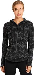 img 4 attached to 🏃 CRZ YOGA Women's Full Zip Cotton Hoodies: Track Jacket Sweatshirt with Thumbholes - Ideal for Running