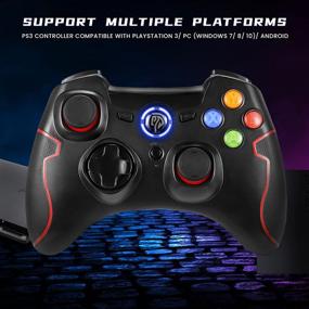 img 3 attached to PS3 Dualshock Gaming Controller: EasySMX Wireless 2.4G Gamepads with Vibration, for PC, Playstation 3, Android, TV Box – Portable Joystick