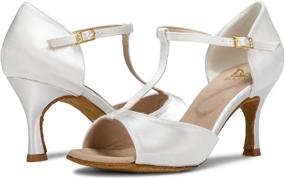 img 2 attached to JIAJIA 20511 Women's Satin Sandals with Flared Heel for Latin Salsa Performance Dance - Enhanced SEO