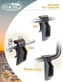 img 1 attached to 🚤 Folbe Boat Fender Hanger Adjuster Clip (Pair) - Suitable for 1" (25 mm) Black Rails