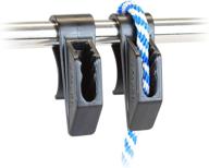 🚤 folbe boat fender hanger adjuster clip (pair) - suitable for 1" (25 mm) black rails логотип