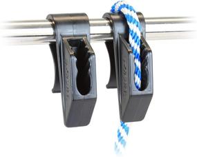 img 4 attached to 🚤 Folbe Boat Fender Hanger Adjuster Clip (Pair) - Suitable for 1" (25 mm) Black Rails