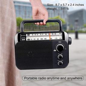 img 1 attached to 📻 Retekess TR604 AM FM Portable Radio, Easy-to-Use Plug-in Device, Powered by 3 D Batteries or 110V AC, Ideal for Seniors and Home Use (Black)