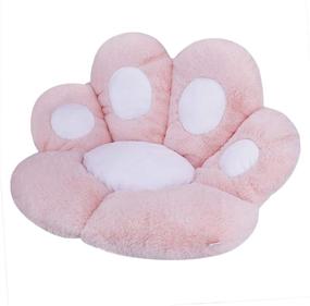 img 3 attached to Reversible Chair Cushion: Plush Bear Paw Shaped Seat Pad for Cozy and Comfortable Seating, Provides Relief from Back, Coccyx, Sciatica, and Tailbone Pain