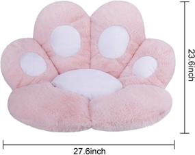 img 1 attached to Reversible Chair Cushion: Plush Bear Paw Shaped Seat Pad for Cozy and Comfortable Seating, Provides Relief from Back, Coccyx, Sciatica, and Tailbone Pain