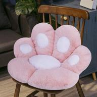 reversible chair cushion: plush bear paw shaped seat pad for cozy and comfortable seating, provides relief from back, coccyx, sciatica, and tailbone pain logo