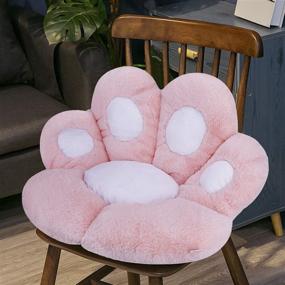 img 4 attached to Reversible Chair Cushion: Plush Bear Paw Shaped Seat Pad for Cozy and Comfortable Seating, Provides Relief from Back, Coccyx, Sciatica, and Tailbone Pain