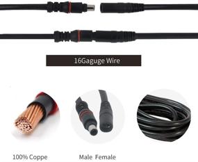 img 1 attached to 🔌 SolarEnz 20Ft кабель удлинителя DC 8 мм - мужской и женский разъем для беспрепятственной совместимости с портативной солнечной генераторной электростанцией и солнечной панелью.
