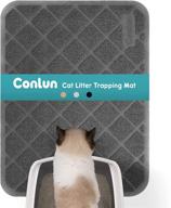 🐾 conlun cat litter mat: premium pvc grid mesh with scatter control, non-slip, easy to clean & urine waterproof logo