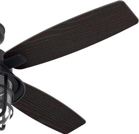 img 1 attached to Hunter Fan Company 50391 Port Royale Ceiling Fan: LED Light, Remote Control, Natural Iron Finish (52-inch)