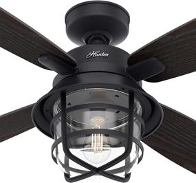 img 2 attached to Hunter Fan Company 50391 Port Royale Ceiling Fan: LED Light, Remote Control, Natural Iron Finish (52-inch)