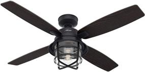 img 4 attached to Hunter Fan Company 50391 Port Royale Ceiling Fan: LED Light, Remote Control, Natural Iron Finish (52-inch)