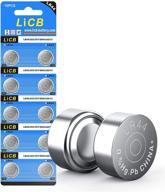 🔋 long-lasting licb 10 pack lr44 ag13 357 303 sr44 battery 1.5v button coin cell batteries: reliable power source for various devices logo