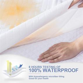 img 2 attached to 🛌 Landerly Noiseless White Twin Mattress Protector - Stretchable Deep Pocket Bed Cover with 8"-21" Depth