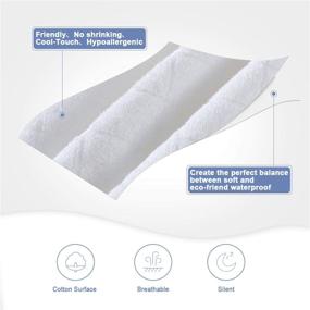 img 3 attached to 🛌 Landerly Noiseless White Twin Mattress Protector - Stretchable Deep Pocket Bed Cover with 8"-21" Depth