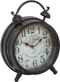 img 3 attached to 🕰️ Deco 79 Metal Table Clock 9" H, 6" W-52507, 9" x 6", Brown - Stylish Timepiece for Your Home Décor