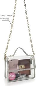 img 2 attached to 👜 Stadium Approved Chain Cross Body Bag with Clear Women's Shoulder Handbag Purse