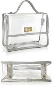 img 1 attached to 👜 Stadium Approved Chain Cross Body Bag with Clear Women's Shoulder Handbag Purse