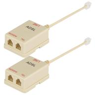 uvital cream 2 pack - in-line dsl filter splitter | rj11 6p2c male to 2 female telephone modem adsl splitter filter logo