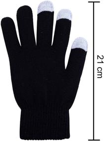 img 3 attached to 🧣 Winter Touchscreen Knitted Stretch Men's Accessories by Cooraby