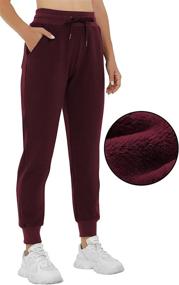 img 4 attached to 🏃 Heathyoga Fleece Lined Joggers for Women: Cozy Thermal Sweatpants with Pockets - Perfect for workouts, running, and more!