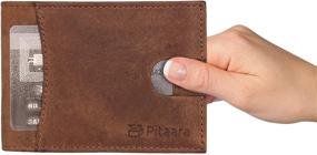 img 1 attached to Genuine Leather Crafted Minimalist Blocking Men's Accessories for Wallets, Card Cases & Money Organizers