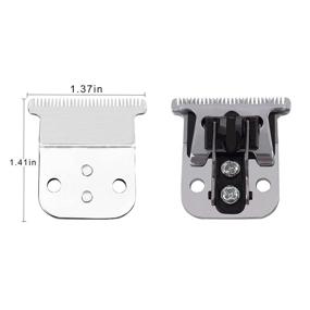 img 3 attached to 💈 High-Quality SlimLine Pro Li Trimmer Replacement Blade Set for Hair Clipper/Trimmer - Ceramic and Stainless Steel Blades (Silver)