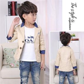 img 2 attached to Fashion Blazers Casual Jackets Jacket Boys' Clothing