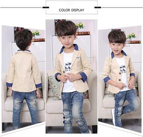 img 1 attached to Fashion Blazers Casual Jackets Jacket Boys' Clothing