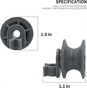 img 1 attached to 🧽 Sikawai 4581DD3002A Upper Dishrack Roller Assembly - 4-Pack for LG Kenmore Dishwasher