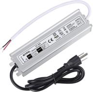 💦 ip67 waterproof led driver: 60w power supply transformer adapter, 100v-265v ac to 12v dc low voltage output. 3-prong plug & 3.3ft cable for led lights, computer projects, and outdoor lighting. logo