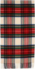 img 1 attached to 🧣 Fashionable Womens Oversized Stewart Tartan Scarf - Accessorize with Style: Acrylic Woven Scarf featuring Twisted Fringes!