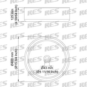 img 2 attached to KES 16 Inch Round White Ceramic Bathroom Vessel Sink - Above Counter Circle Design for Cabinet Lavatory Vanity – BVS121