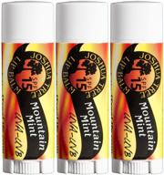 organic lip balm (pack of 3) - joshua tree mountain mint spf 15 logo