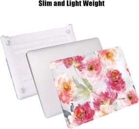 img 1 attached to 🌸 DQQH MacBook Air 13 Inch Case 2020 2019 Release A2337 M1 A2179 A1932 with Touch ID Retina Display – Stylish Watercolor Flower Design