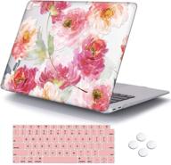 🌸 dqqh macbook air 13 inch case 2020 2019 release a2337 m1 a2179 a1932 with touch id retina display – stylish watercolor flower design logo