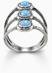 img 3 attached to 💍 Joolala's Exquisite Fire Opals Sterling Silver Women's Ring Collection - Striking 925 Silver Rings for Women with an Elegant and Stylish Design - Explore Various Models and Sizes - Posh Oxidized Finish - Ideal Promise Ring or Anniversary Gift