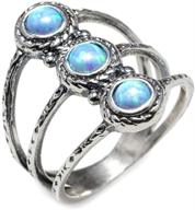 💍 joolala's exquisite fire opals sterling silver women's ring collection - striking 925 silver rings for women with an elegant and stylish design - explore various models and sizes - posh oxidized finish - ideal promise ring or anniversary gift logo