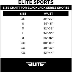 img 2 attached to 🥋 Elite Sports Men’s MMA Fight Shorts - Black Jack UFC, BJJ, No Gi, Grappling, Jiu Jitsu Shorts: High-Performance Gear for Combat Sports