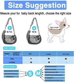 img 3 attached to 🐾 Black Caudblor Small Dog Sling Bag: Breathable Mesh Pocket, Hands-Free Pet Carrier with Adjustable Shoulder Strap - Travel Safe Bag for Cats, Up to 10lb