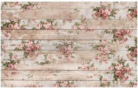 img 1 attached to 🌸Обновленная бумага для упаковки: Шикарное обновление SHBBY FLRL, Shabby Floral