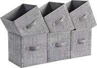 📦 songmics fabric storage bins: cube baskets, 10.2 x 10.2 x 11 inches, gray urob26lg logo