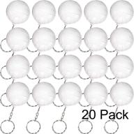 premium set of 20 white volleyball keychains - ideal for party favors, school rewards, and gift bag fillers logo