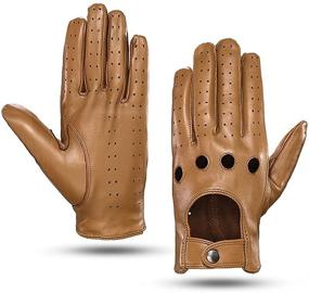 img 1 attached to 🧤 Classic Unlined Leather Driving Lambskin Gloves - Superior Grip and Comfort