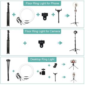 img 3 attached to 📸 Upgraded 10" Selfie Ring Light with 3 Color Modes, Adjustable Brightness, Extendable Tripod Stand, Phone Holders, Bluetooth Remote Shutter for Photography, Makeup, Live Stream, YouTube