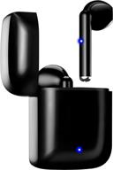 🎧 deep bass wireless earbuds, bluetooth 5.0 headphones with mic, ipx5 waterproof earphones & charging case for ios/android logo