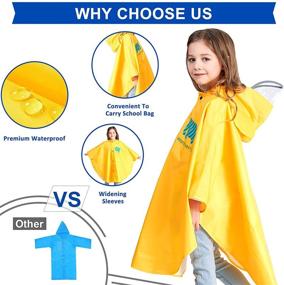 img 3 attached to 🧥 Stylish Waterproof Lightweight Jacket Outwear Rain Coats for Little Girls and Boys